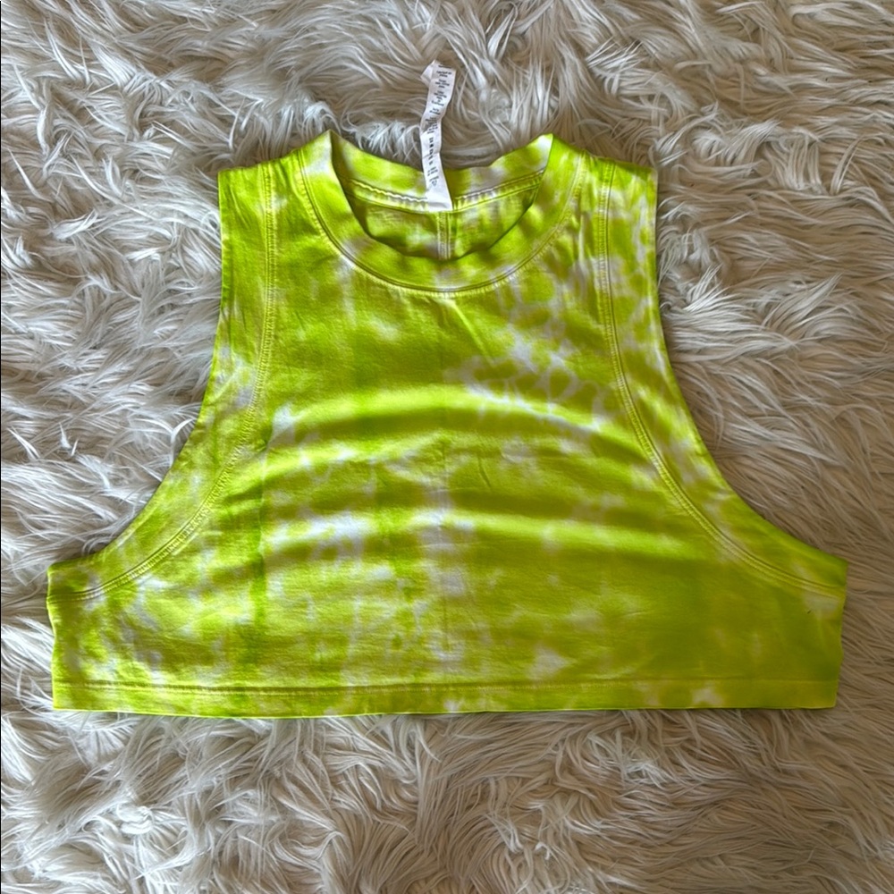 Lime Tie-Dye Women's Crop Top